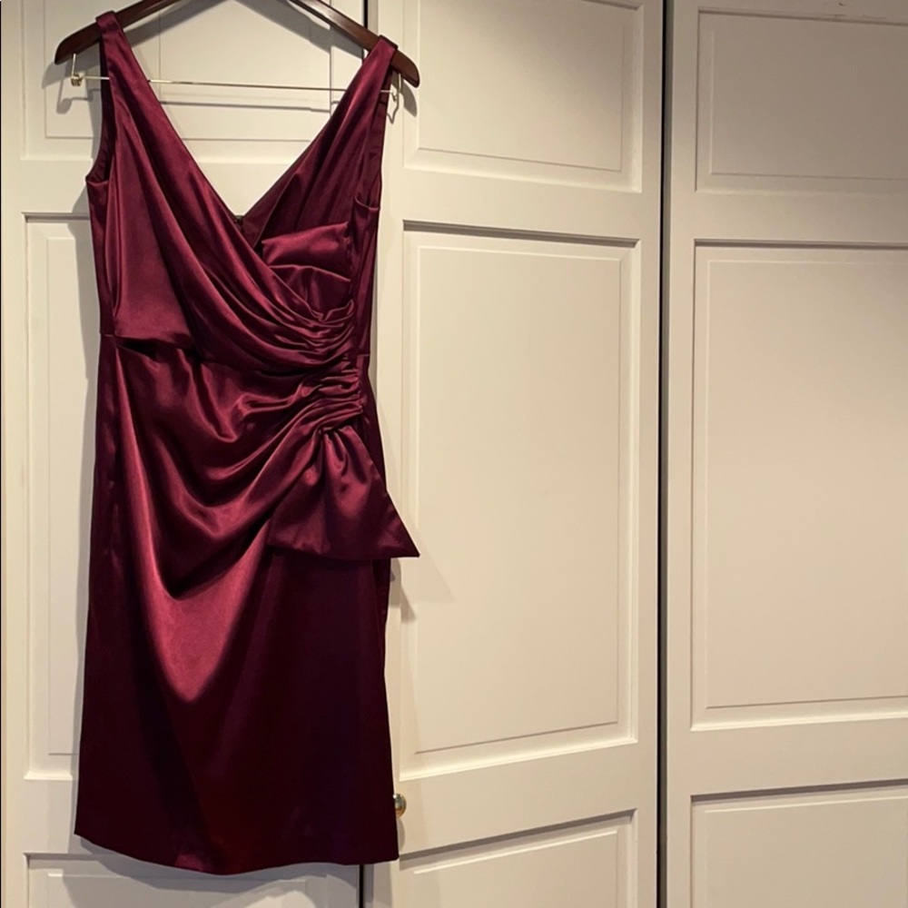 Maggy London Wine Colored Cocktail Dress